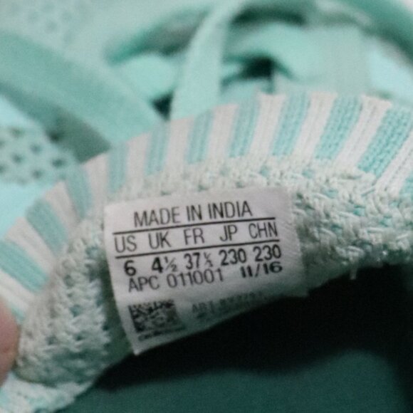 Adidas Womens Green Sz 6‎ FLB W PK Lace Up Athletic Comfy Outdoor Tennis Shoes - Picture 6 of 6